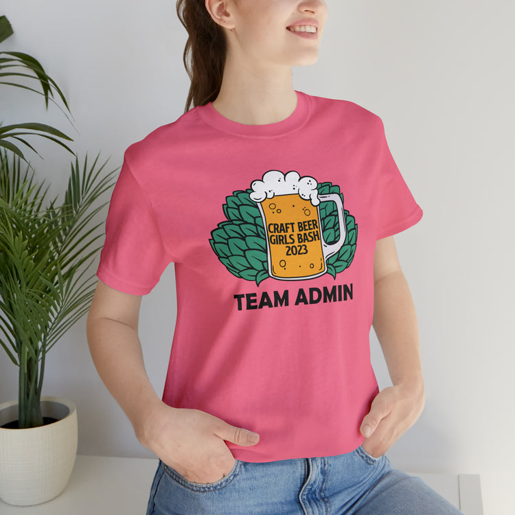 CBG Bash - Team Admin T-Shirt with QR Code in Black Ink