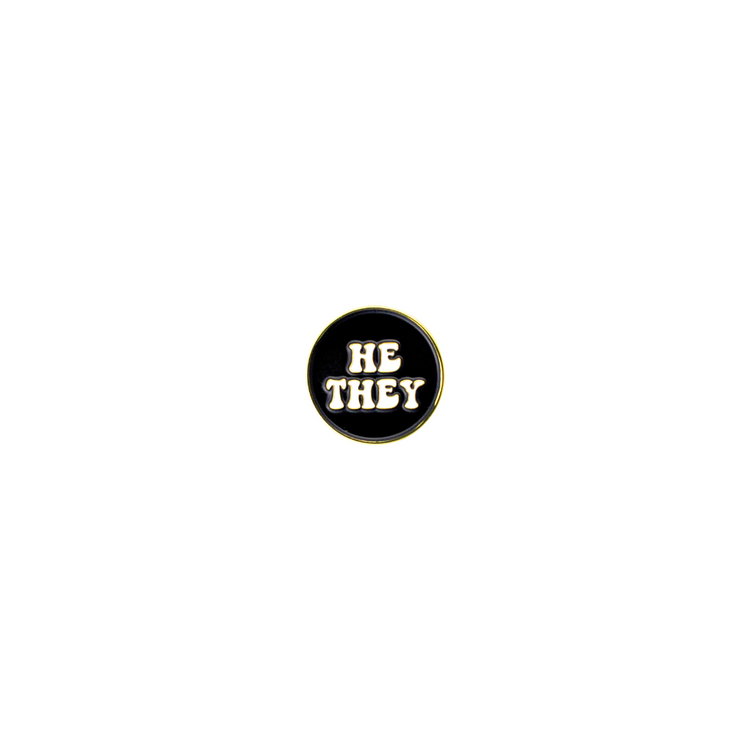 Groovy Pronouns Are Enamel Pin