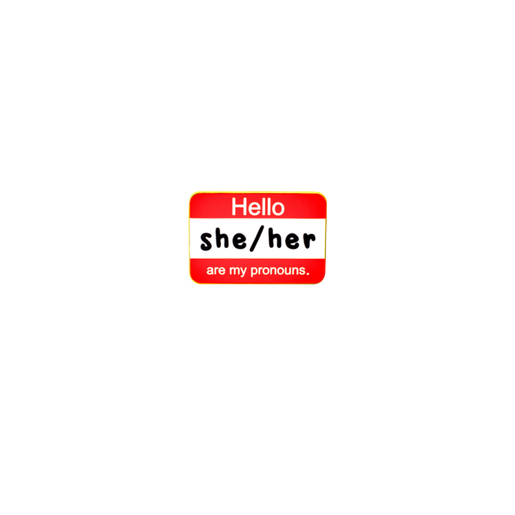 Hello, My Pronouns Are Enamel Pin