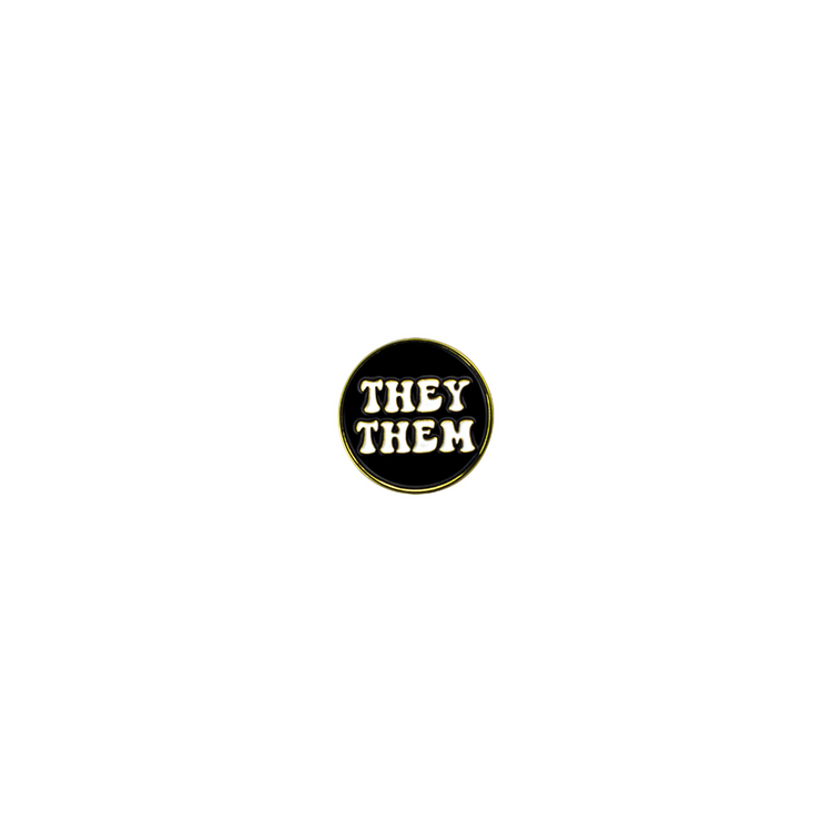 Groovy Pronouns Are Enamel Pin