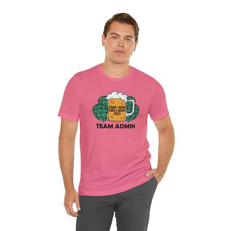 CBG Bash - Team Admin T-Shirt with QR Code in Black Ink