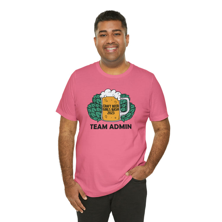 CBG Bash - Team Admin T-Shirt with QR Code in Black Ink
