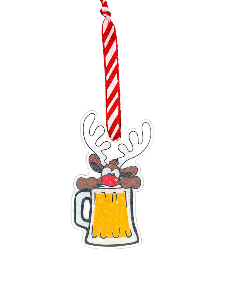 Rudolph the Brew Nose Reindeer Ornament