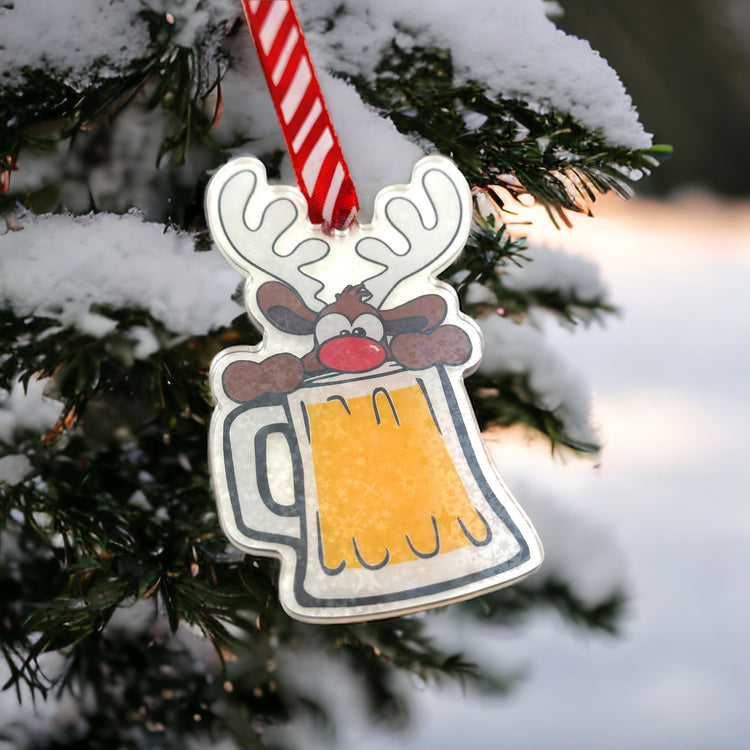 Rudolph the Brew Nose Reindeer Ornament