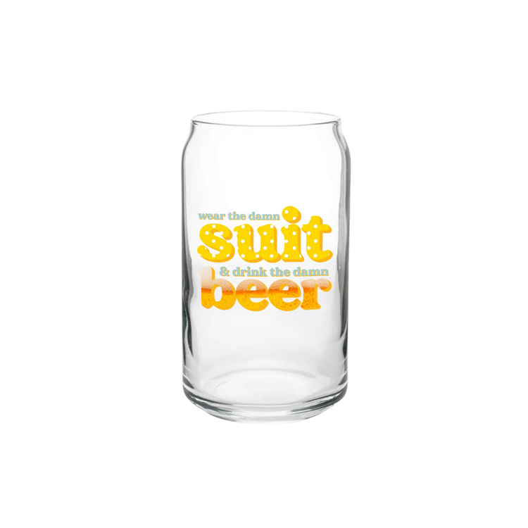Wear the Damn Suit Glassware