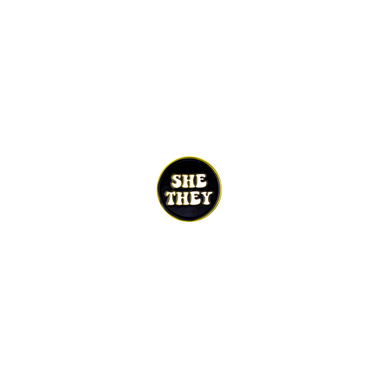 Groovy Pronouns Are Enamel Pin