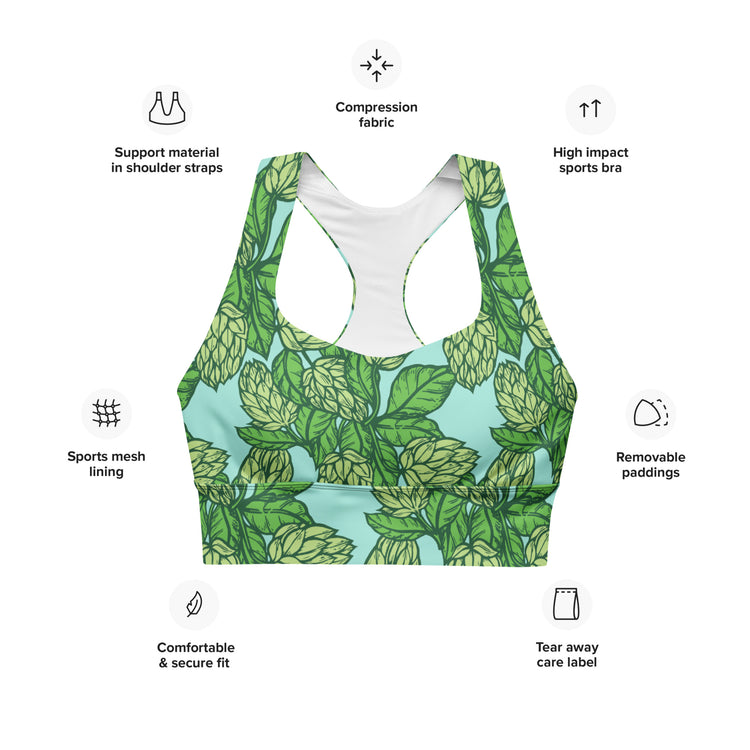 The Hoppy Garden - Longline Sports Bra