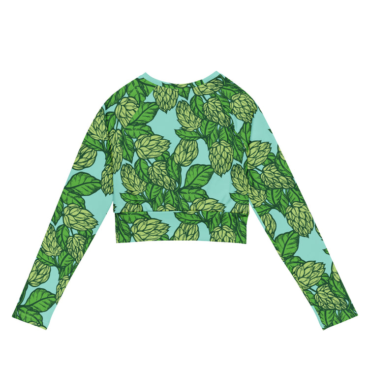 The Hoppy Garden - Recycled Long-Sleeve Crop Top