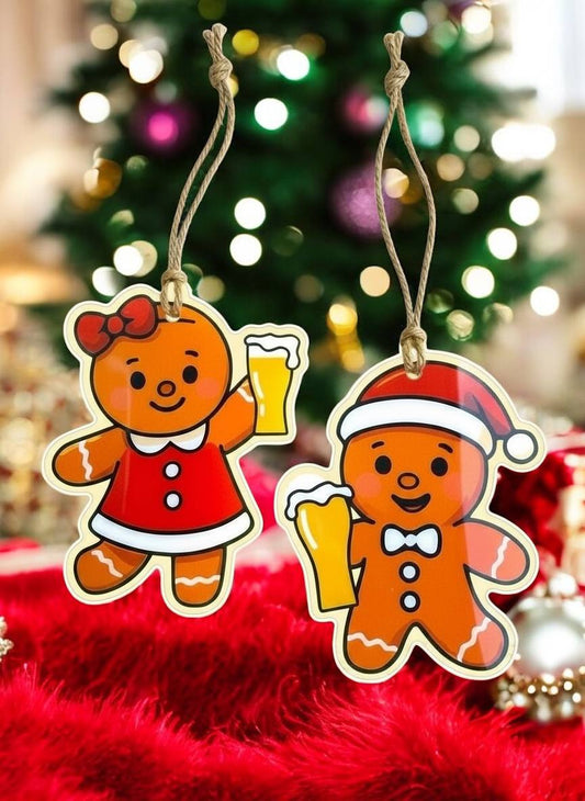 Pre-Order: Gingerbeer Boy Holiday Ornament - CLEAR