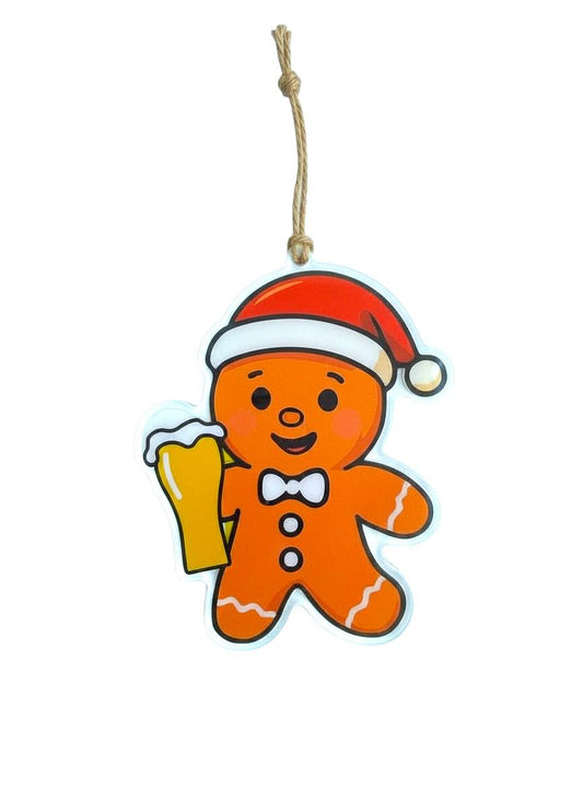 Pre-Order: Gingerbeer Boy Holiday Ornament - CLEAR