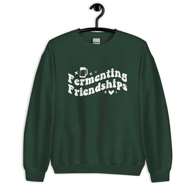 Fermenting Friendships - White Ink - Unisex Sweatshirt