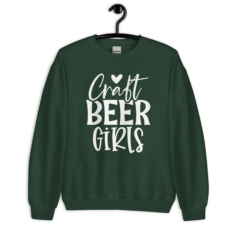 Craft Beer Girls - White Ink - Unisex Sweatshirt