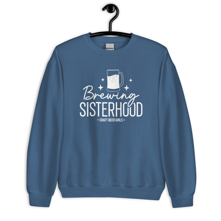 Brewing Sisterhood - White Ink - Unisex Sweatshirt