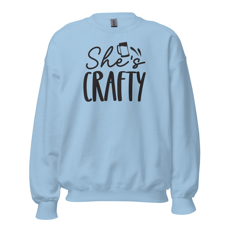 She's Crafty - Black Ink - Unisex Sweatshirt