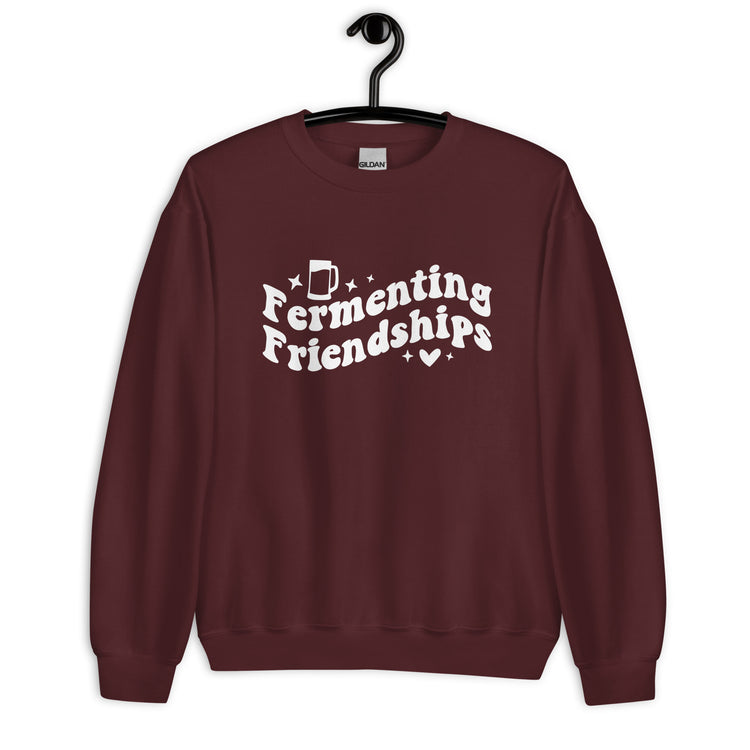 Fermenting Friendships - White Ink - Unisex Sweatshirt
