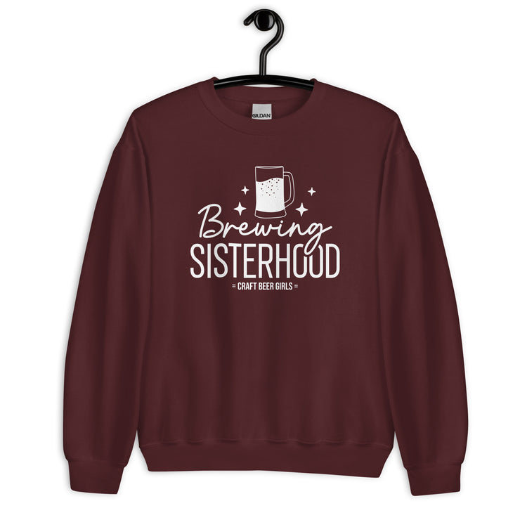 Brewing Sisterhood - White Ink - Unisex Sweatshirt