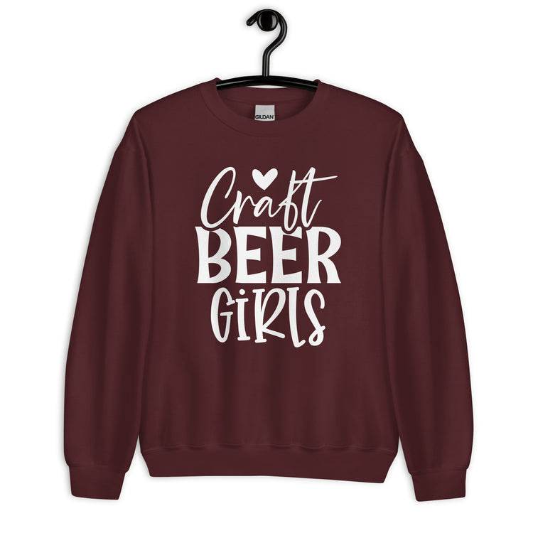 Craft Beer Girls - White Ink - Unisex Sweatshirt