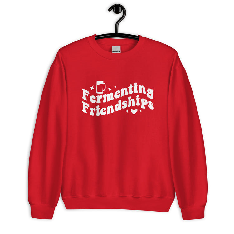Fermenting Friendships - White Ink - Unisex Sweatshirt