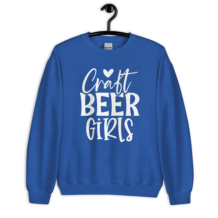 Craft Beer Girls - White Ink - Unisex Sweatshirt