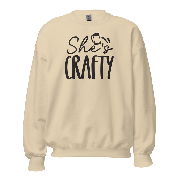 She's Crafty - Black Ink - Unisex Sweatshirt