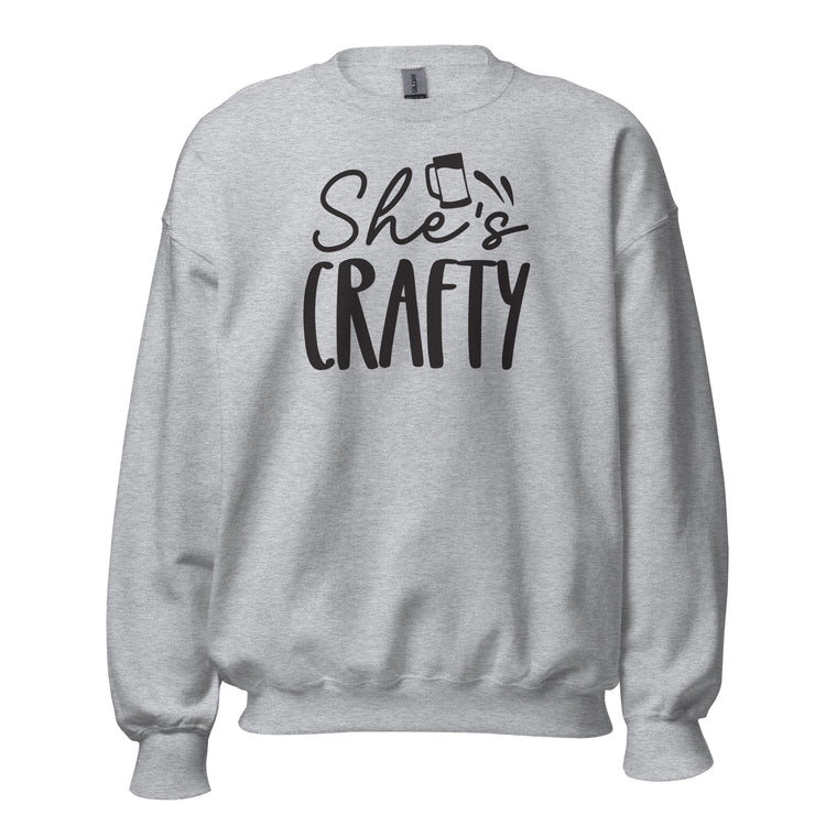 She's Crafty - Black Ink - Unisex Sweatshirt