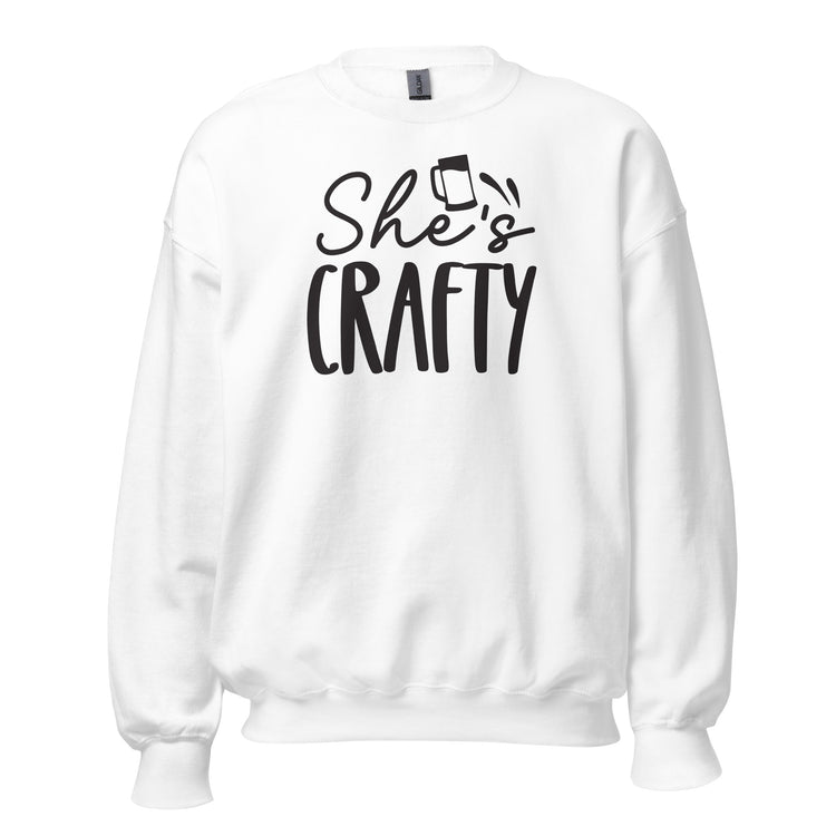 She's Crafty - Black Ink - Unisex Sweatshirt