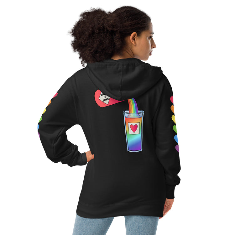 Love is Love Can Pour - All-Gender Zip-Up Hoodie