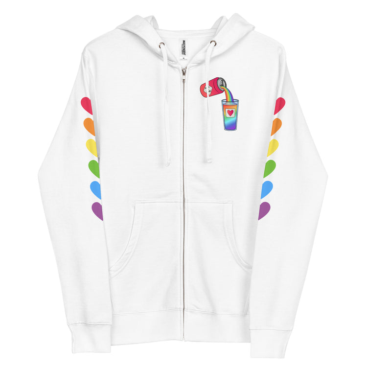 Love is Love Can Pour - All-Gender Zip-Up Hoodie