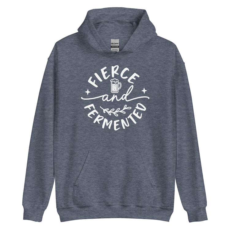 Fierce and Fermented - White Ink - Unisex Hoodie