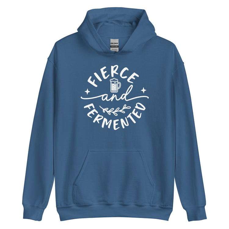 Fierce and Fermented - White Ink - Unisex Hoodie