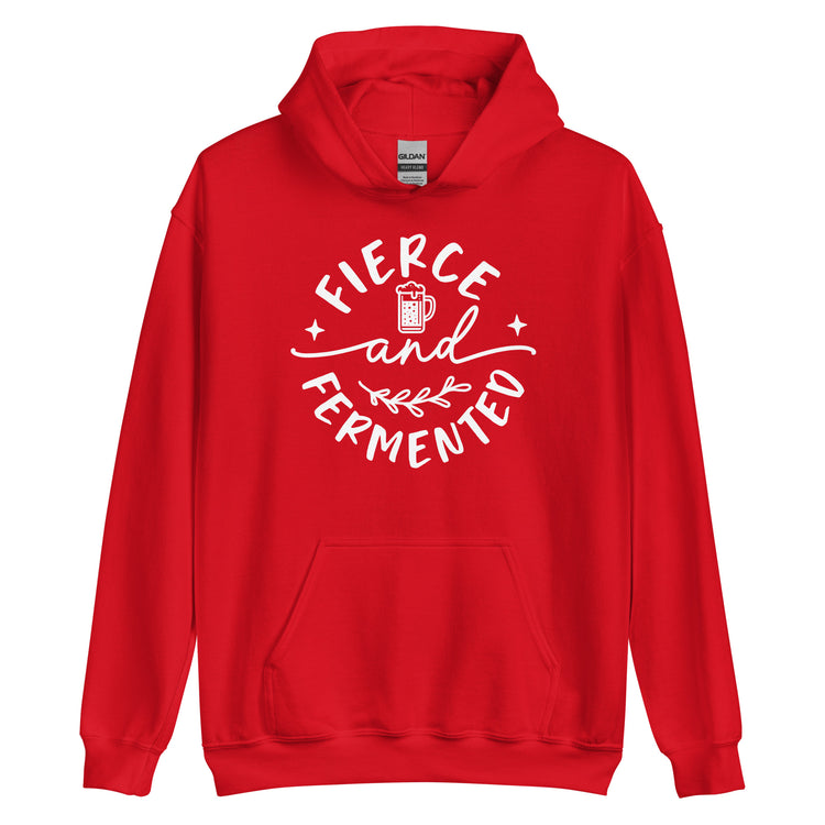 Fierce and Fermented - White Ink - Unisex Hoodie