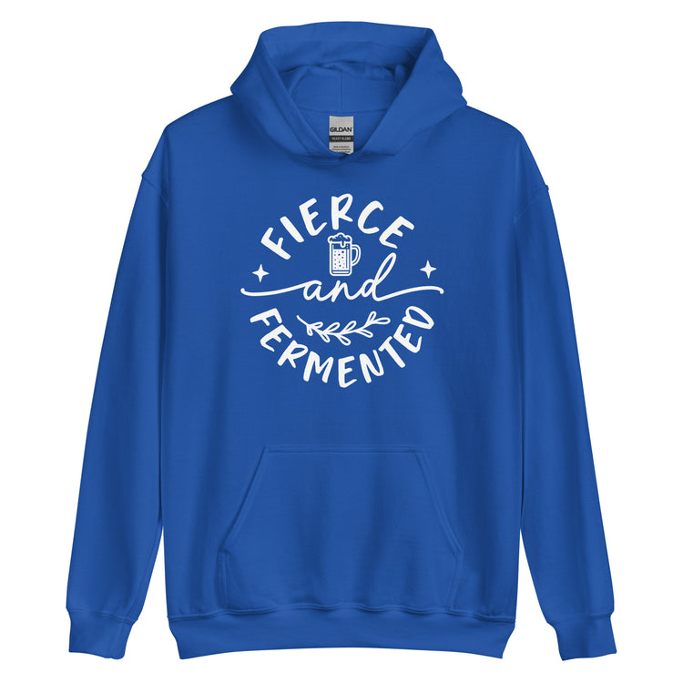 Fierce and Fermented - White Ink - Unisex Hoodie