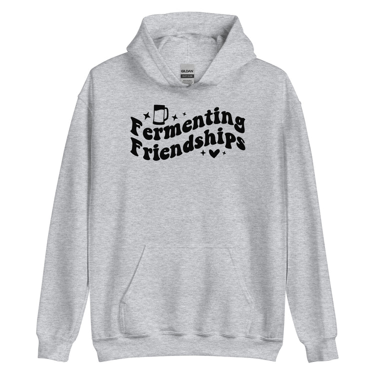 Fermenting Friendships - Black Ink - Unisex Hoodie