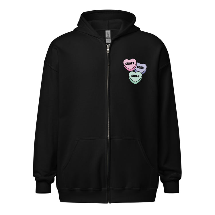 Craft Beer Girls Heartbreaker - Unisex Heavy-Blend Zip-Up Hoodie