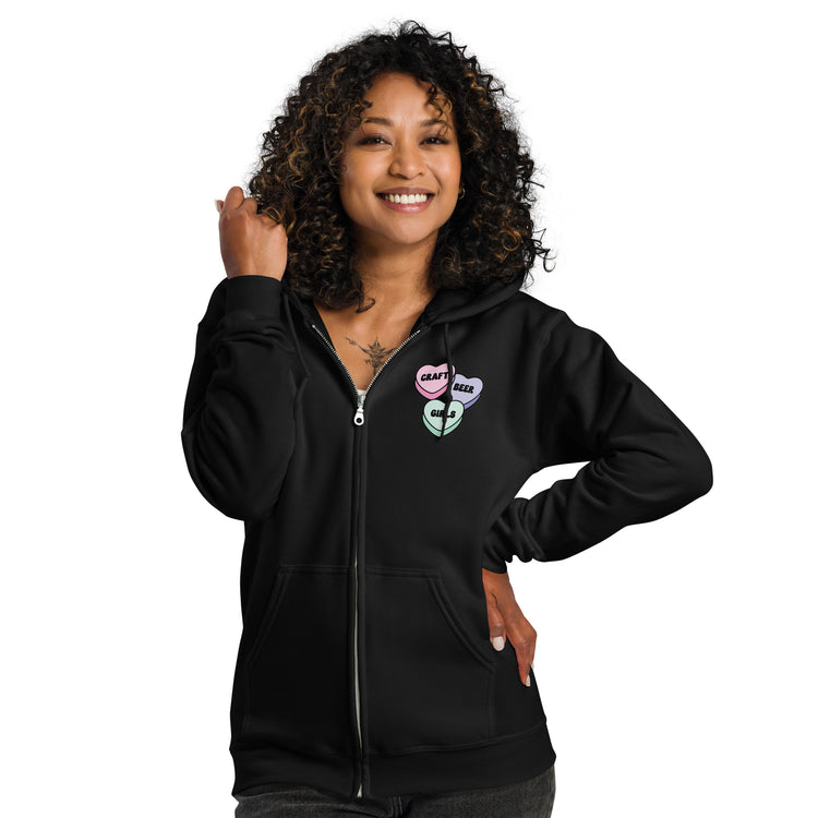 Craft Beer Girls Heartbreaker - Unisex Heavy-Blend Zip-Up Hoodie