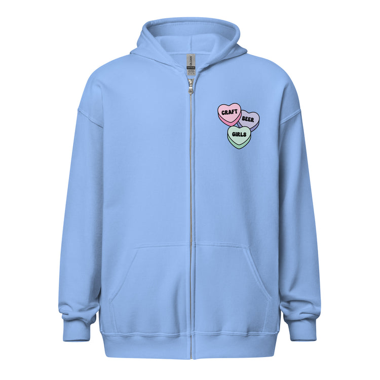 Craft Beer Girls Heartbreaker - Unisex Heavy-Blend Zip-Up Hoodie