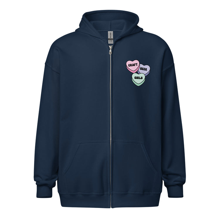 Craft Beer Girls Heartbreaker - Unisex Heavy-Blend Zip-Up Hoodie