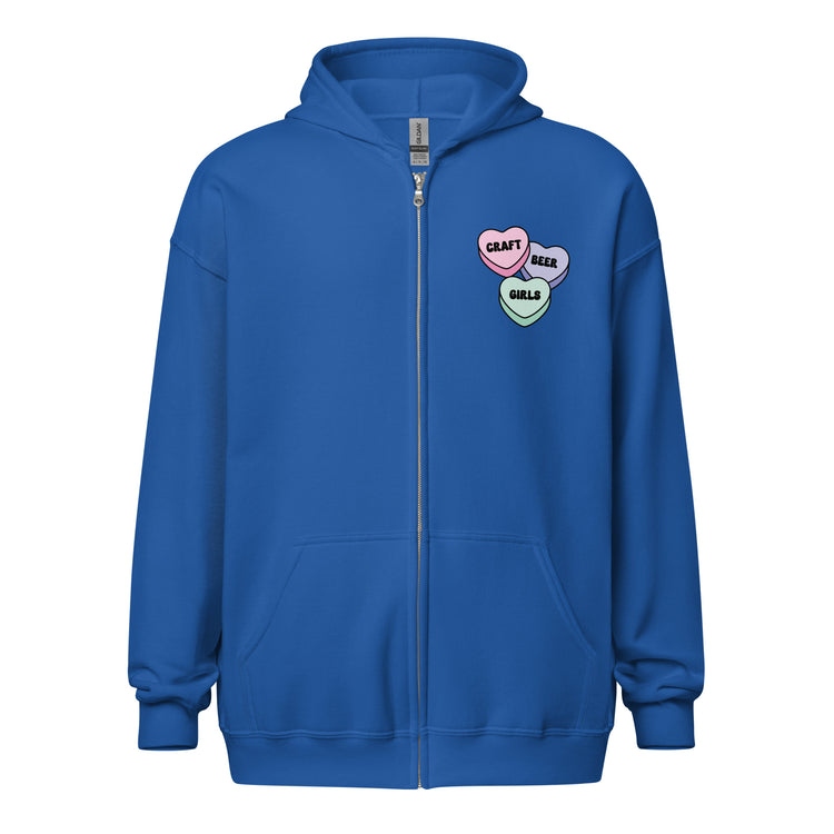 Craft Beer Girls Heartbreaker - Unisex Heavy-Blend Zip-Up Hoodie