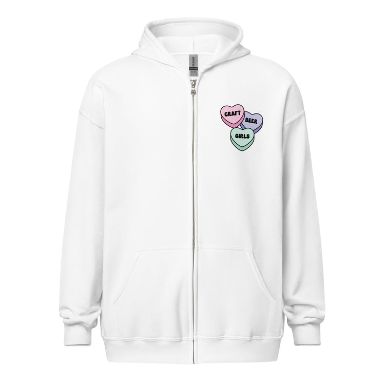 Craft Beer Girls Heartbreaker - Unisex Heavy-Blend Zip-Up Hoodie