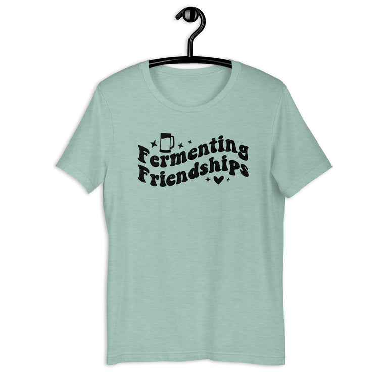 Fermenting Friendships - Black Ink - Unisex T-Shirt