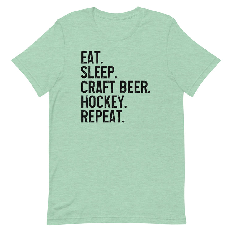 Eat, Sleep, Craft Beer, Hockey, Repeat - Unisex T-Shirt
