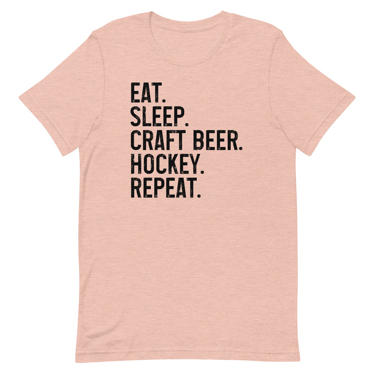 Eat, Sleep, Craft Beer, Hockey, Repeat - Unisex T-Shirt