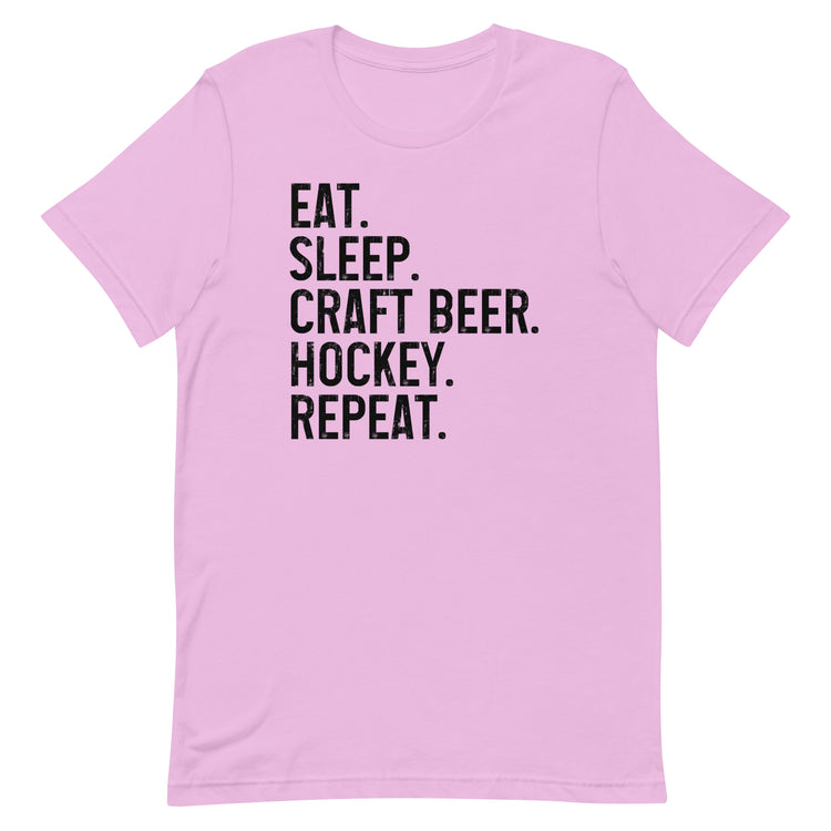 Eat, Sleep, Craft Beer, Hockey, Repeat - Unisex T-Shirt