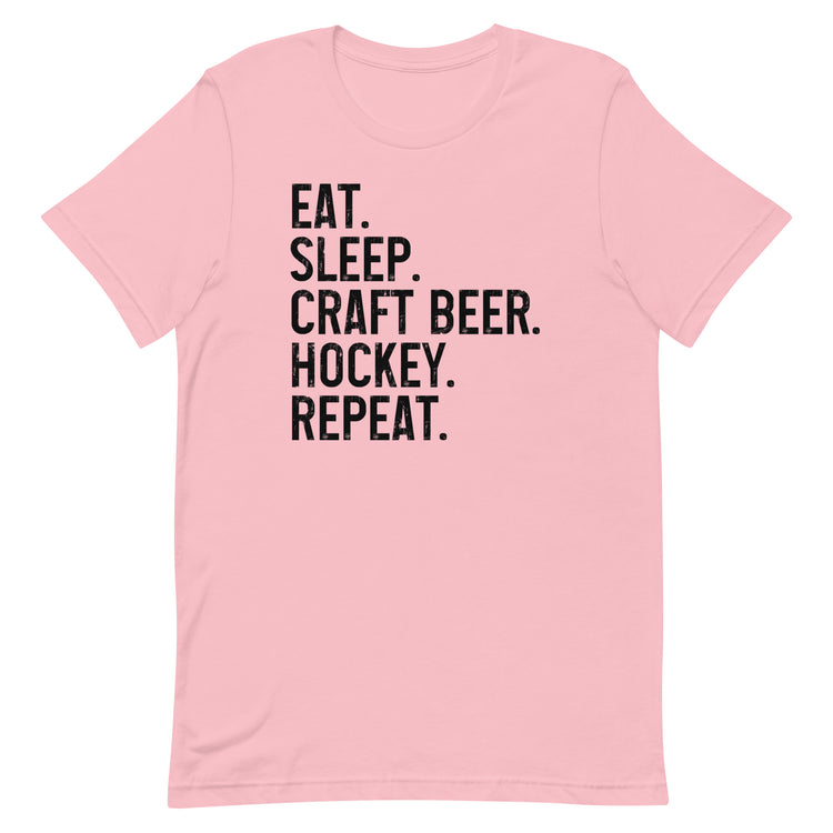 Eat, Sleep, Craft Beer, Hockey, Repeat - Unisex T-Shirt