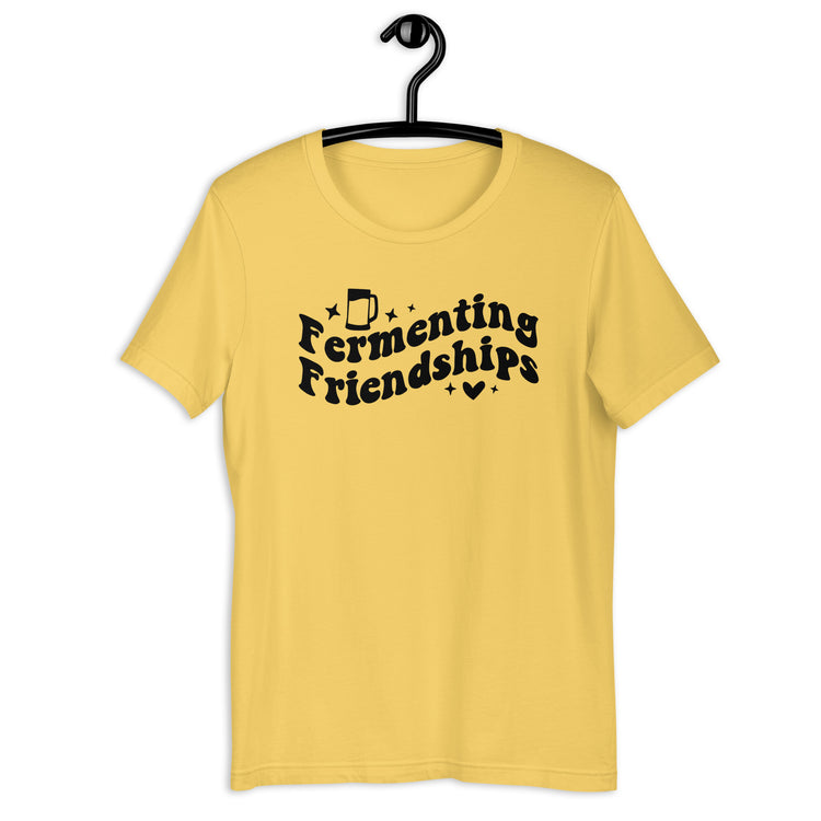 Fermenting Friendships - Black Ink - Unisex T-Shirt