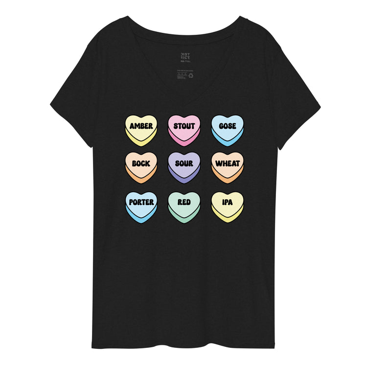 Brewer's Heart - Women’s Recycled V-Neck T-Shirt