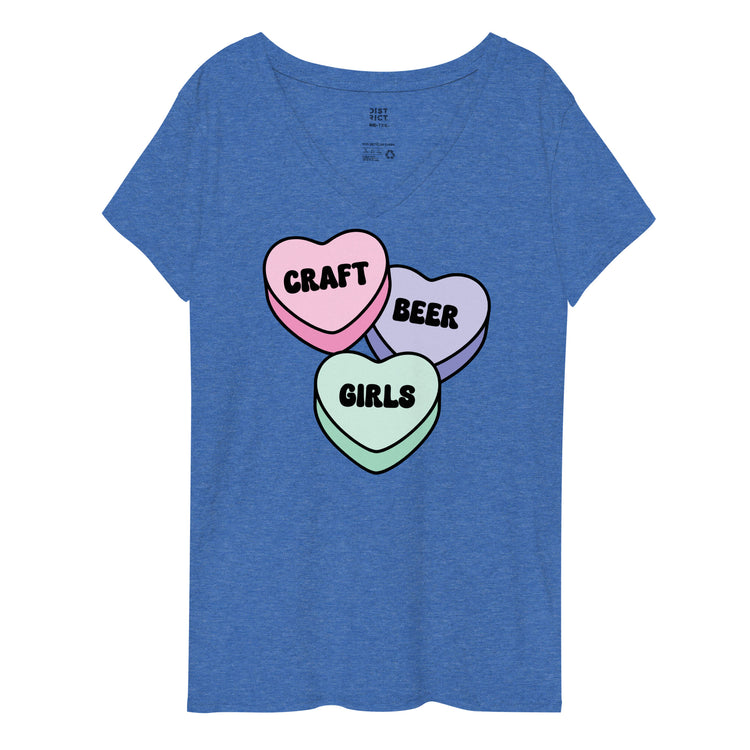 Craft Beer Girls Candy - Women’s Recycled V-Neck T-Shirt