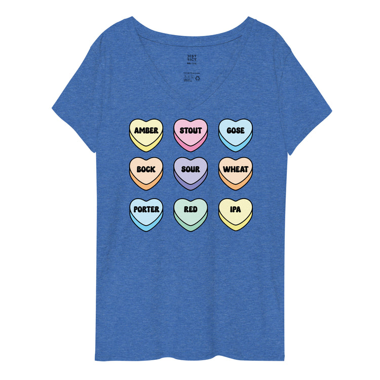 Brewer's Heart - Women’s Recycled V-Neck T-Shirt
