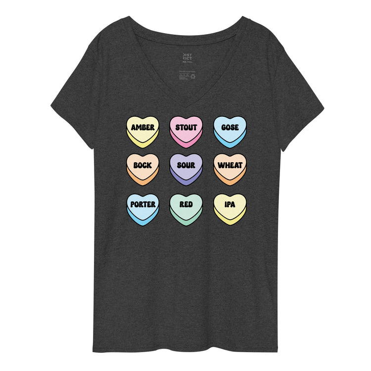 Brewer's Heart - Women’s Recycled V-Neck T-Shirt