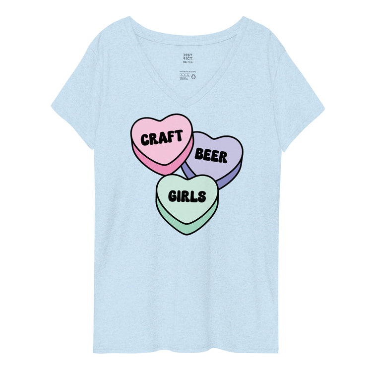 Craft Beer Girls Candy - Women’s Recycled V-Neck T-Shirt